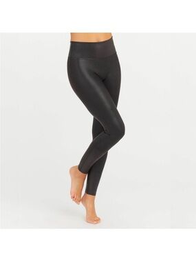 Nwt new SPANX SIZE XL Faux Leather Leggings BLACK HIGH RISE WAISTED